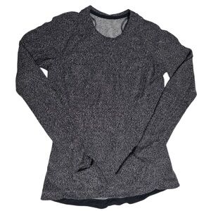 Lululemon Runderful Long Sleeve Reconnect Jacquard Running Luon White Black 10